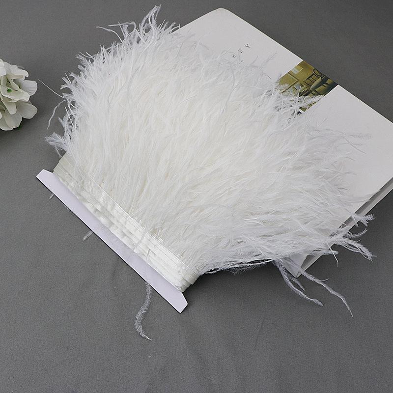 Ostrich Feather Lace Cloth Bandwidth 10-15Cm Stage Performance Clothing Decoration Accessories Lace Feather Ribbon