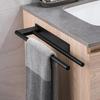 Bathroom Towel Racks No Drill Double Adhesive Towel Bar Stainless Steel Black 39 CM Towel Rack for Bathroom and Kitchen