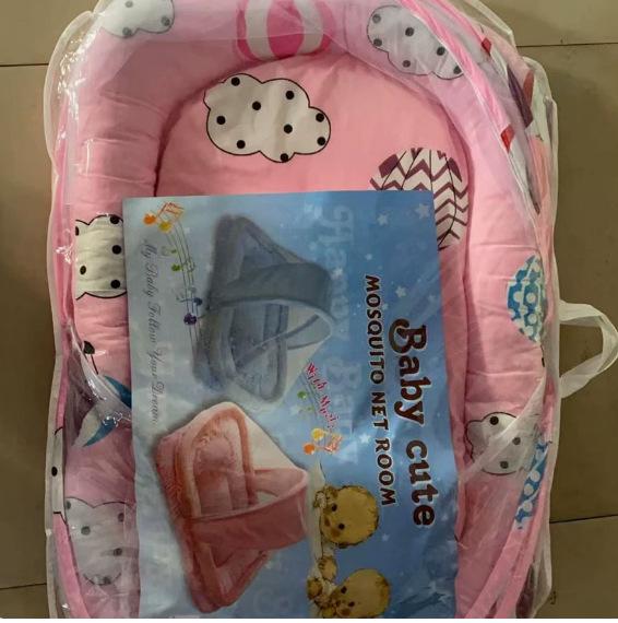 Infant Mosquito Net Bed Set with Sleeping Pad & Pillow (0-3 Years)