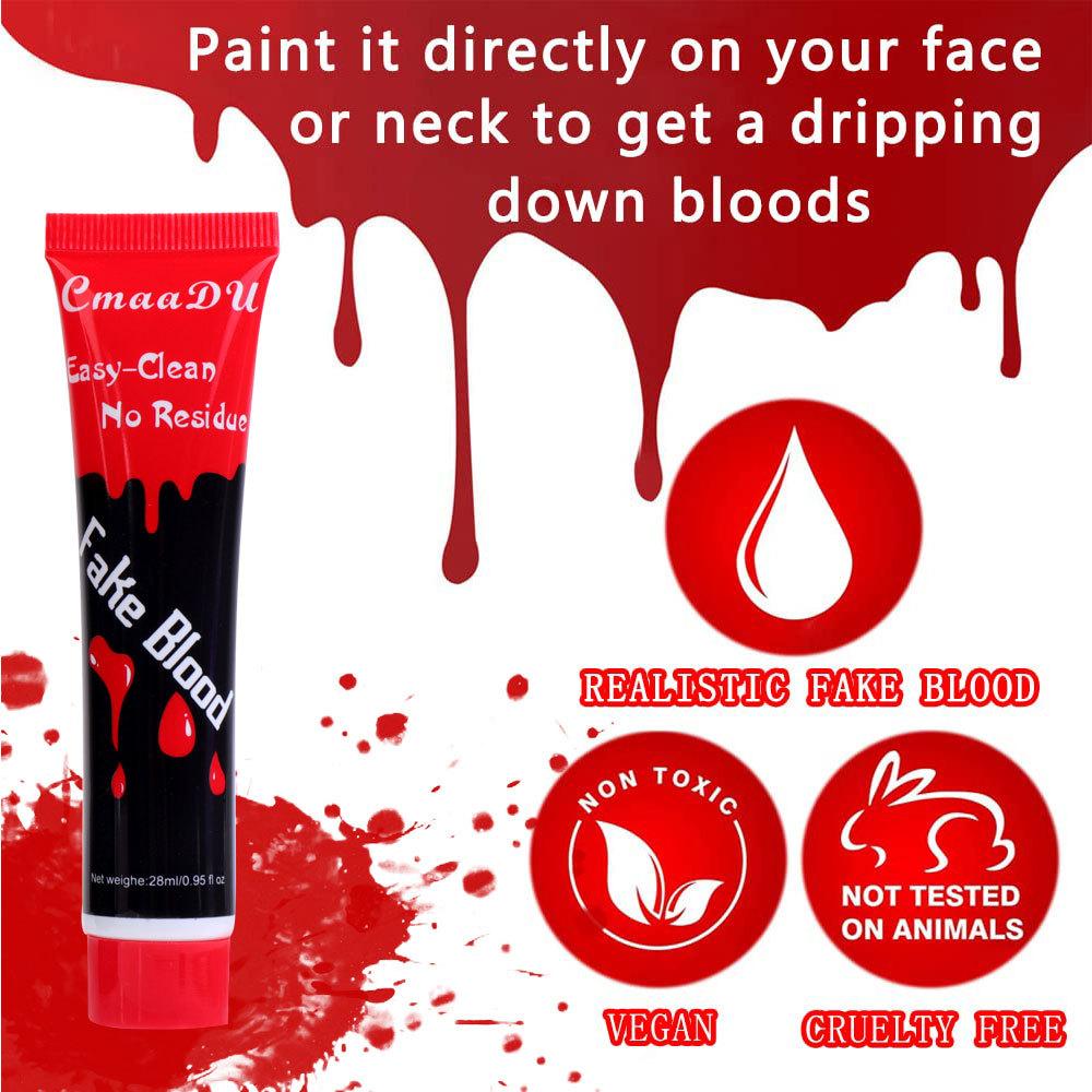 28ml Halloween Cosplay Fake Blood Film Τηλεόραση Τεχνητό Μακιγιάζ Προσώπου Καλλυντικά Ειδικά Εφέ Προσομοίωσης DIY Props