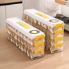 Saver Containers for Refrigerator Dumplings Storage Box with Handle Time Mark Kitchen Stackable Freezer Fridge Organizer