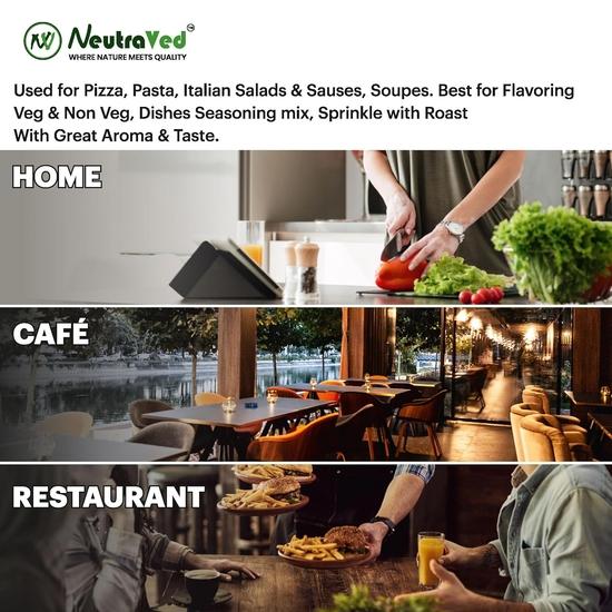 NeutraVed Combo Herbs Thyme Leaves 40g + Basil Leaves 35g + Parsley 30g | for Italian Seasoning Mixed Herbs | (Pack of 3, Total - 105g)