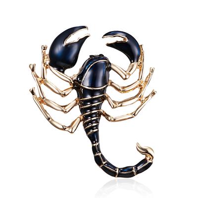 Retro Enamel Scorpion Brooches Pins For Women  Metal Insect Animal Coat Lapel Badge Corsage Dress Decoration Jewelry Gift