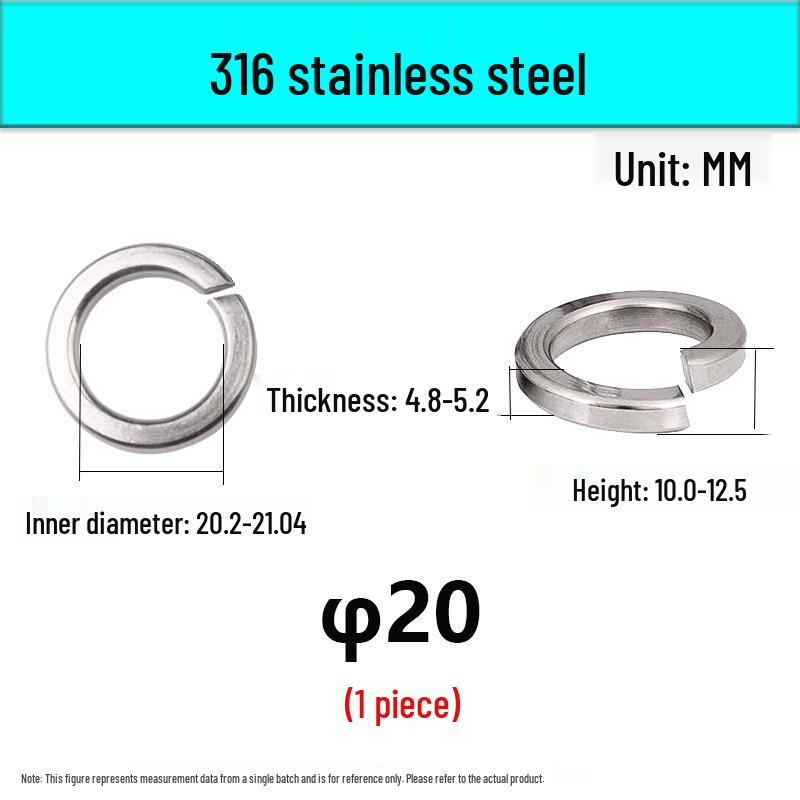304/316 Stainless Steel Spring Lock Washers - Standard Type