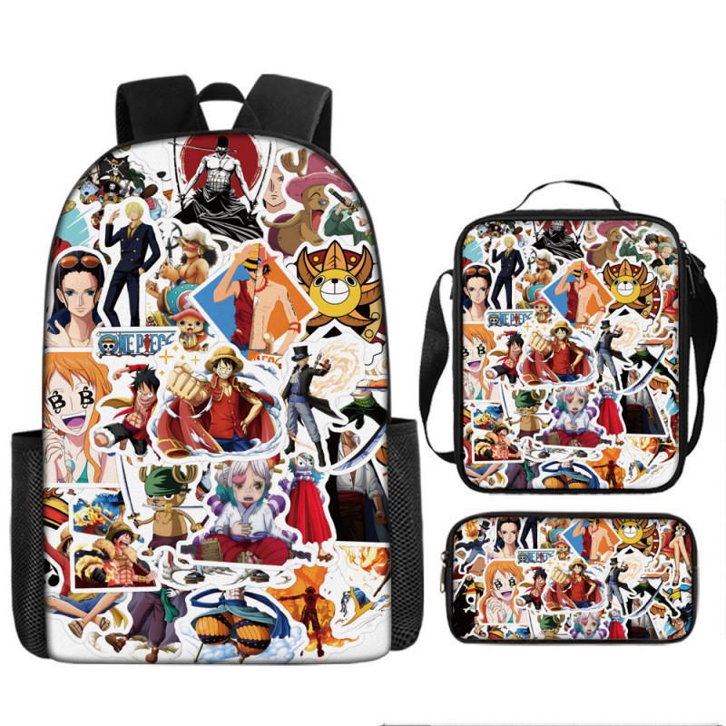 One Piece Backpack Set For Middle School Students Nylon School Bag Pencil Case And Tote Bag