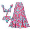 European and American popular bikini sexy high waist split swimsuit beach vacation skirt suit women