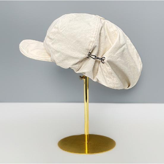 Five-in-one Japanese retro cotton-linen octagonal cloud hat, summer colorful button beret that makes the face look smaller