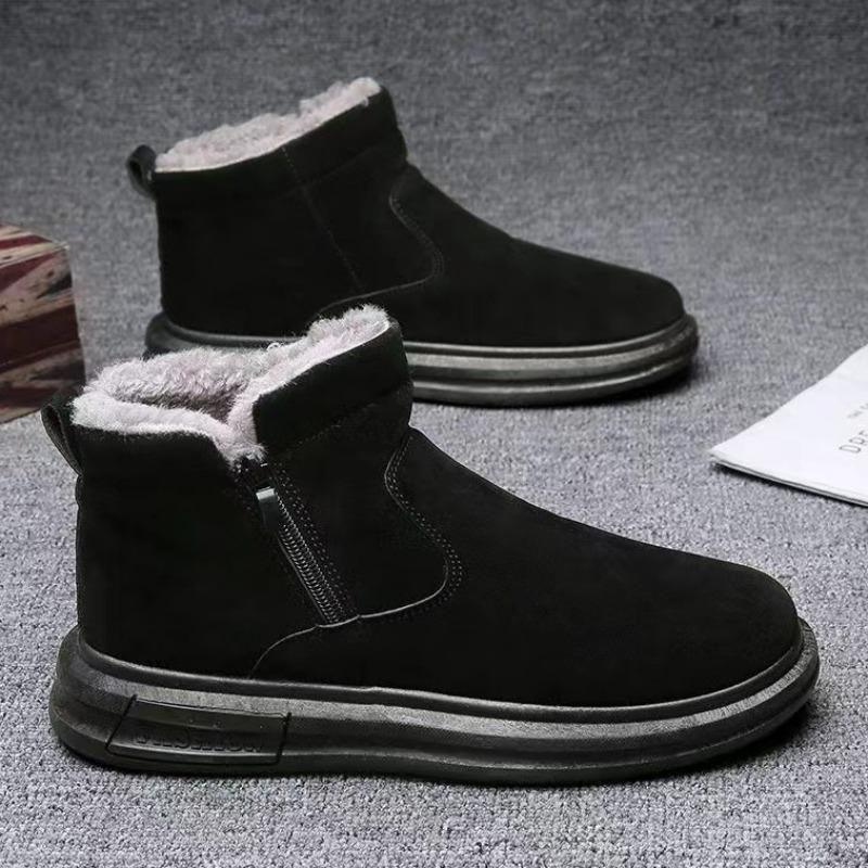 New Men's Snow Boots Winter Fleece Thickened Mens Cotton Shoes Fashion Non-slip Outdoors Warm Ankle Boots Man Botas Para Hombre