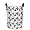 1pc Racing Flag Laundry Basket with a Black and White Checkered Design, Featuring Sturdy Handles, a Space-saving Storage Organizer for Home, Bathroom,