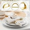 4pcs Gold Metal Napkin Ring D Shaped Serviette Buckles Napkin Buckles  Thanksgiving Dinner