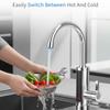 300W Instant Electric Water Heater Tap Hot & Cold Kitchen Sink Faucet with Over-Protection & Easy Installation for Dish Washing