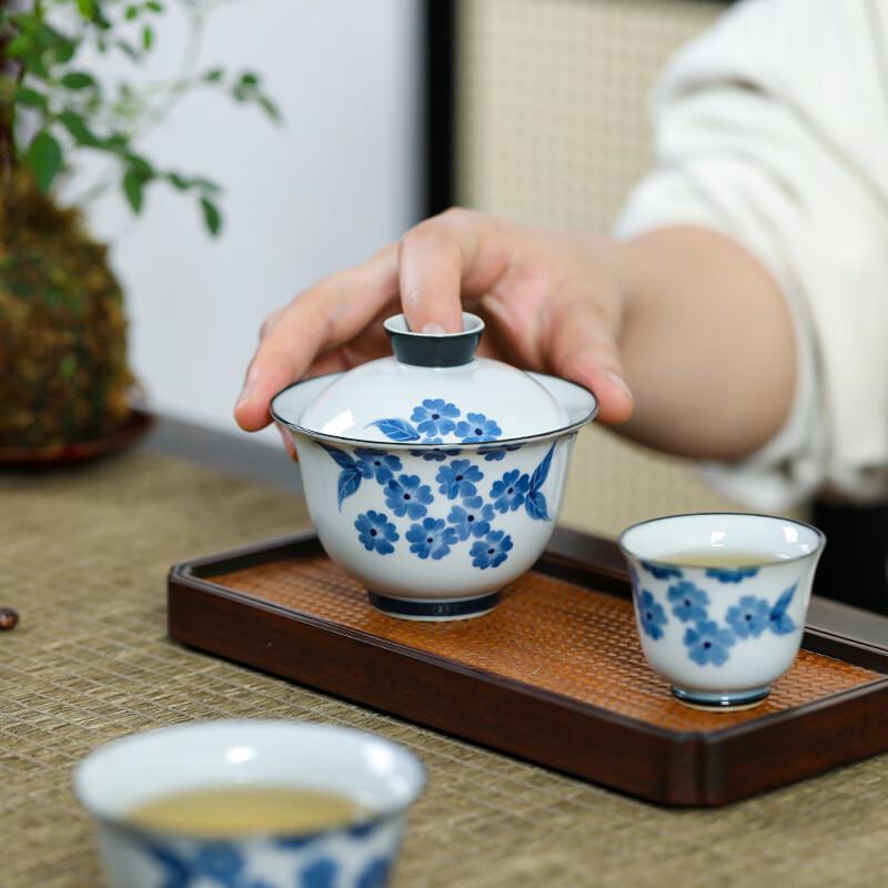 Sushang Hand-painted Ceramic Travel Gongfu Tea Set