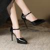 1088-10A High Heels Women's New Pointed Waterproof Table Stiletto Shoes Hollow 10.5CM High Heel Sandals