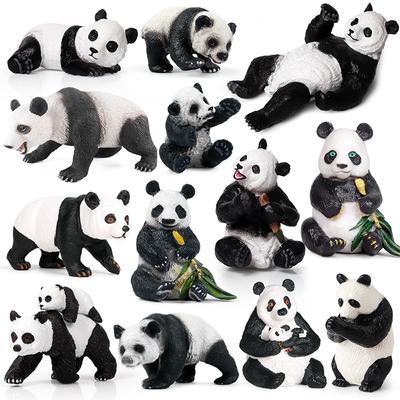 Oenux Čína Panda Bambus Divoké Zvieratá Akčné Figúrky Model Figúrka PVC Miniatúra Roztomilá Dekorácia Vzdelávacia Zbierka Detská Hračka
