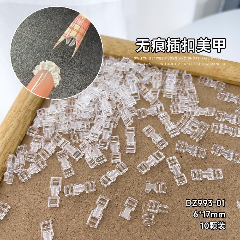 

Transparent Seamless Buckle Nail Tool New Model With Switchable Long Short Styles Wearing Armor Invisible Small Accessories