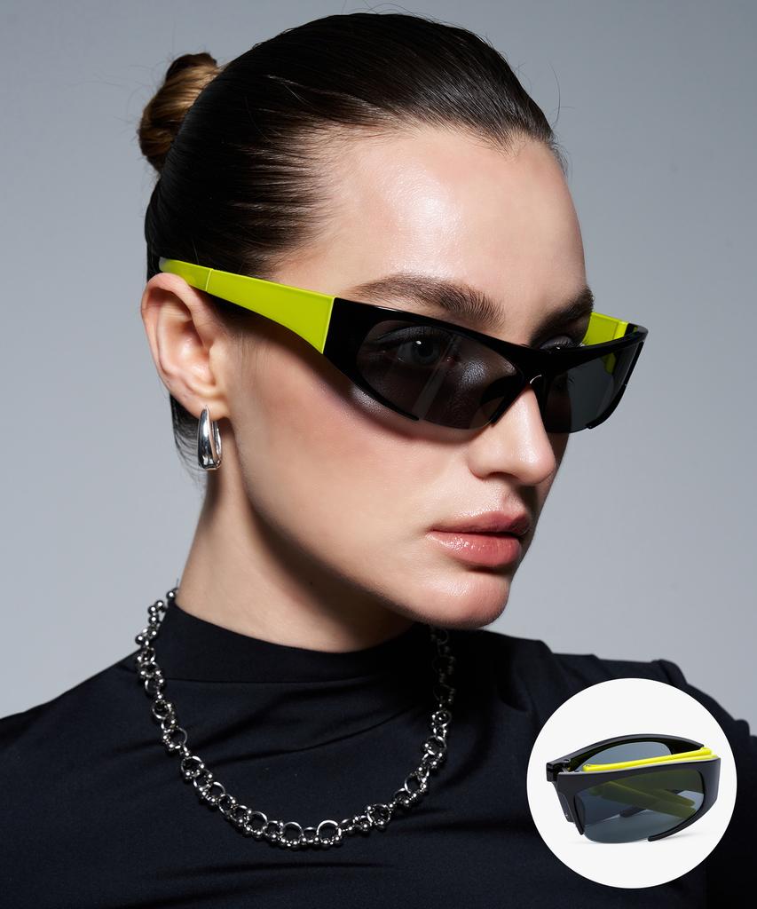 Likkeullou Rc Hoye Folder Sunglasses Neon