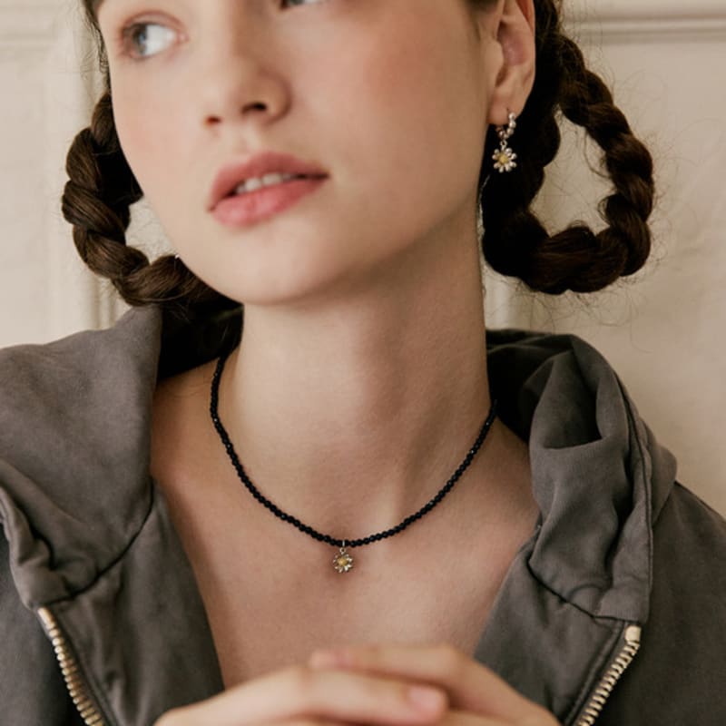 VINTAGE HOLLYWOOD Nature Daisy Beads Necklace_VH2479NE004M