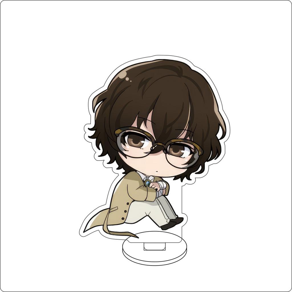10CM Anime Bungo Stray Dogs Figure Stand Model Nakajima Atsushi/dazai osamu/Kunikida Doppo Cute Desk Decor Standing Sign Gifts