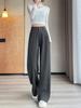 2025 Spring Summer Elegant Suit Wide-leg Pants Women's New Straight Mop Casual Trousers Narrow High Waist Drap Suit Pants