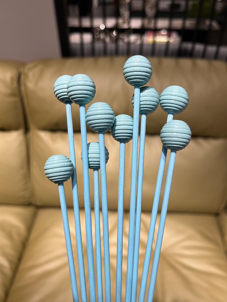 10pcs Colored Fibre Reed Diffuser Sticks Wood Ball Home Fragrance Oil Refill Sticks Aroma Diffuser Refill Stick DIY Home Decor