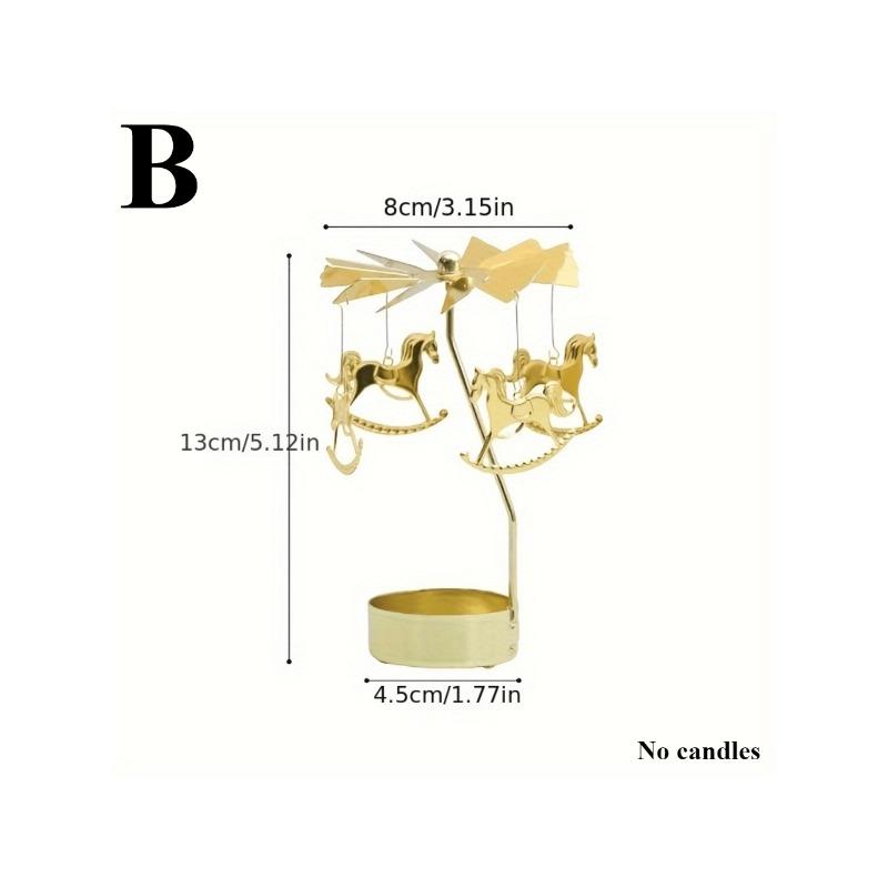Rotating Metal Heat Candle Holder Spinning Tealight Stand for Festive Occasions Ideal Table Centerpiece and Decorative Accent