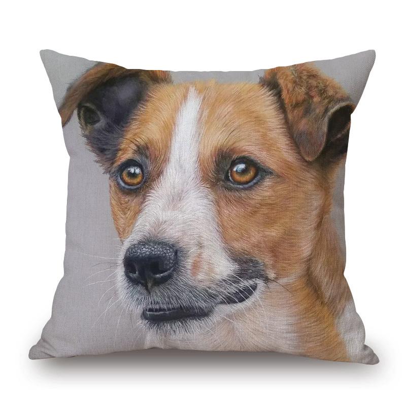 Bernese Mountain Dog  Jack Russell Border Collie Poster Cushion Cover Bedroom Decorative Pillow Case