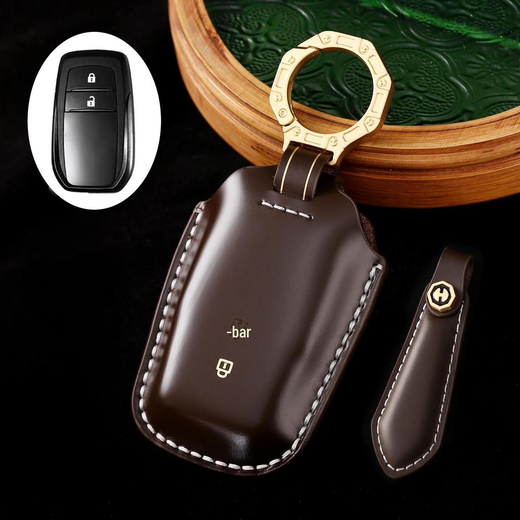 2024 Genuine Leather Key Cover for Toyota Highlander & Asia Dragon with Premium Gift Box