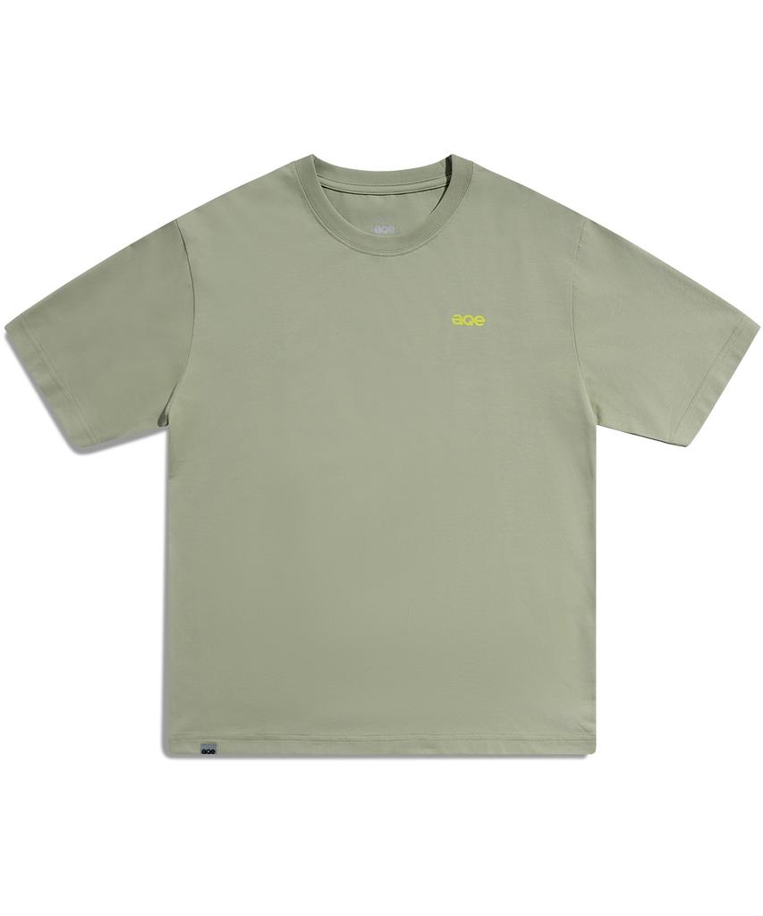 Peullukeu Aqe Sorona Graphic Short Sleeve T-Shirt Khaki Fst345