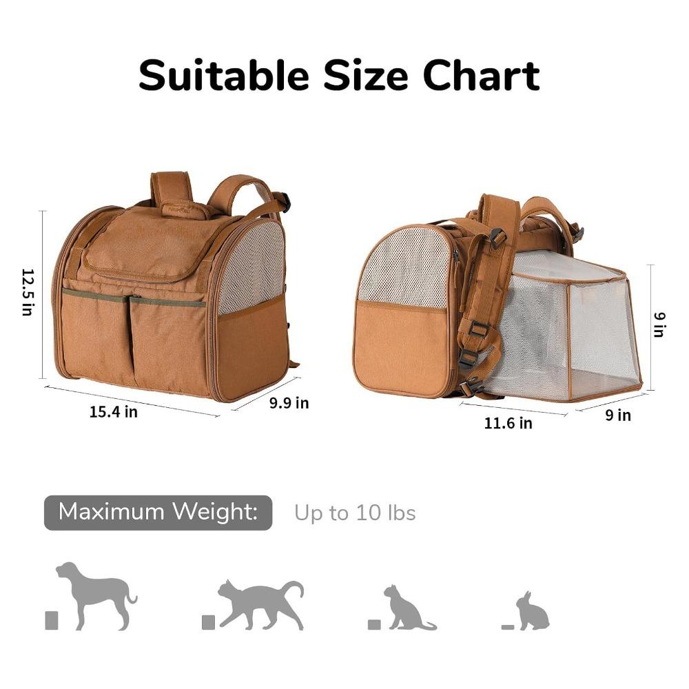 Expandable Small Dog Backpack Breathable Pet Travel Carrier Stylish Cat Bag  Pet Supplies