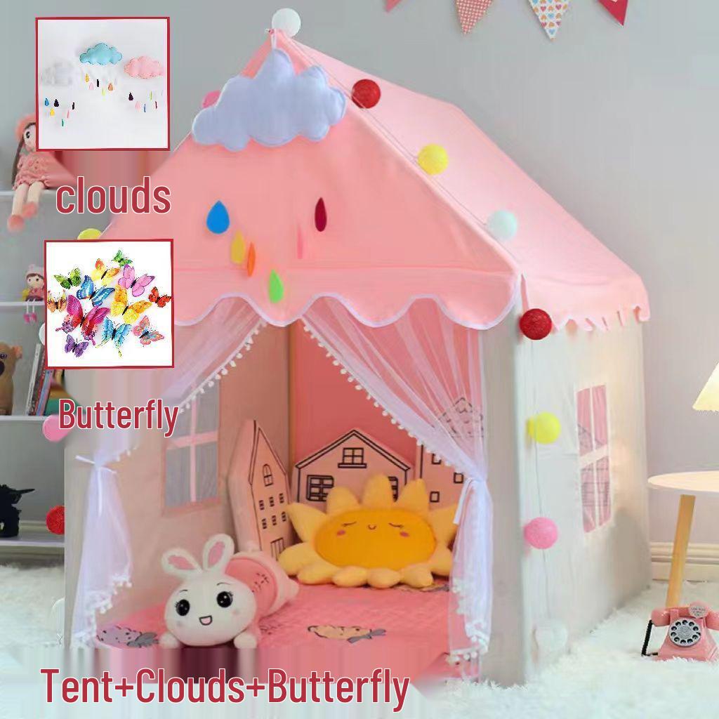 Princess Castle Indoor Play Tent with Mosquito Net for Kids - Birthday Gift Idea