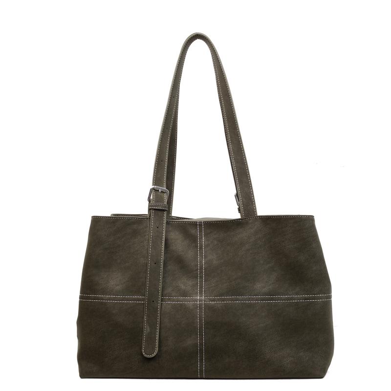 Vintage Suede Tote Bag for Women Large Capacity Casual Shoulder Bag Retro Cross Quilting Soft Hobo Handbag for Daily Commute Work Shopping Travel