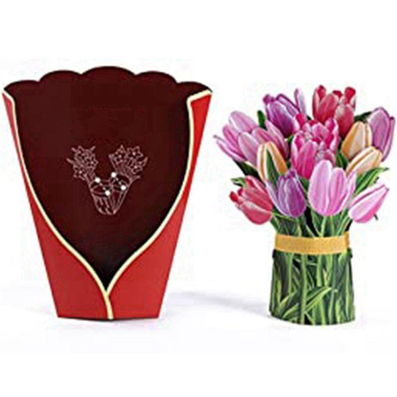 ABUL-3D -Up Paper Flowers Bouquet Greeting Cards ,Gift Cards For Mother's Day Birthday Easter For Women