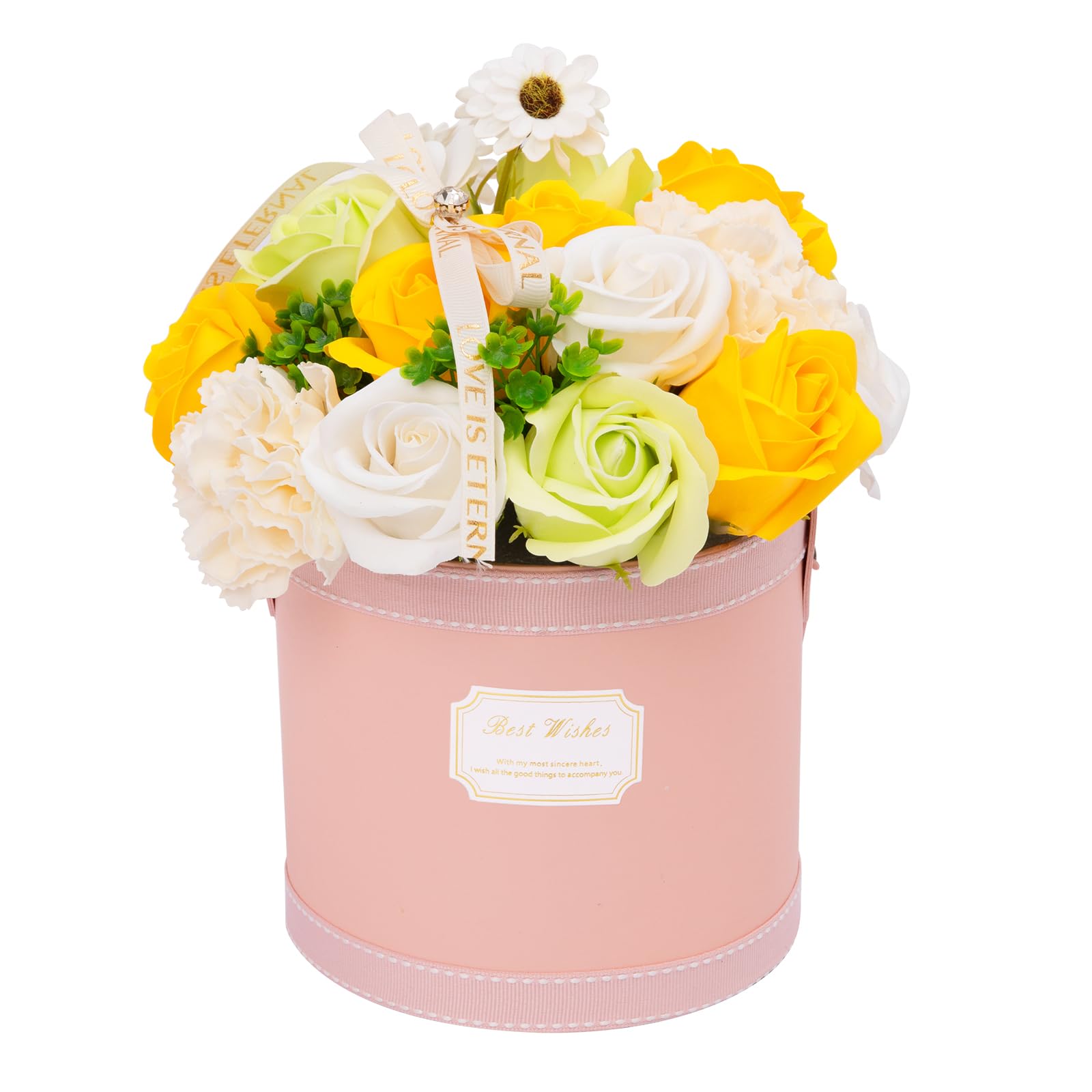 

Akiraki Soap Flower Bouquet Rose Artificial Flowers Never Wither Bouquet Ready to Display Bouquet Interior Gift Birthday Gift for Women Day