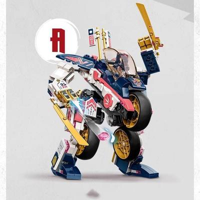 384pcs MOC 71792 Phantom Season 17 Series Sora's Deformation Mecha Racing Puzzle Educational Brick Assembling Building Block Toy