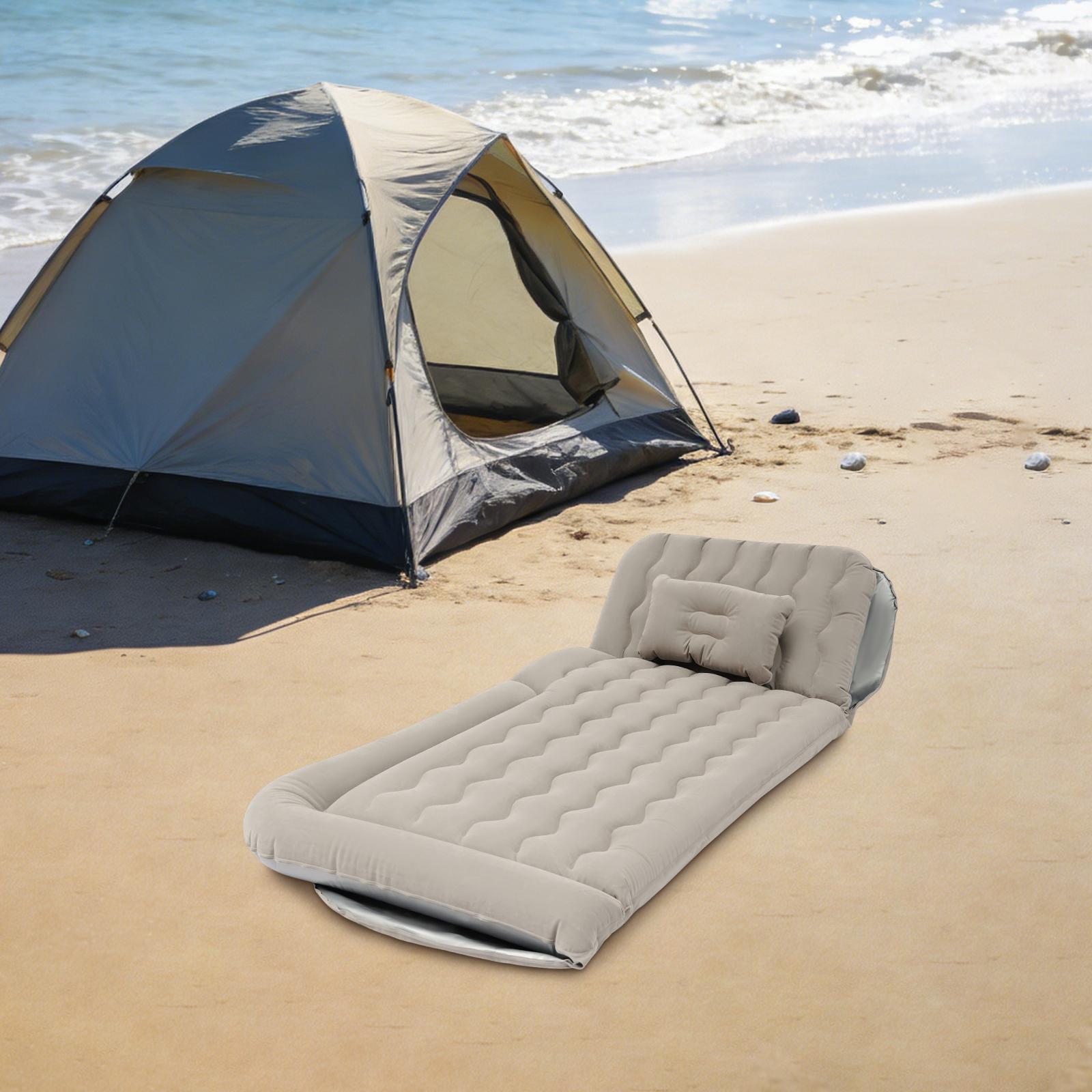 

Inflatable SUV Air Mattress Complete Camping Travel Kit,Grey Portable Car Backseat Sleeping Mattress with Quick Inflation Design серый