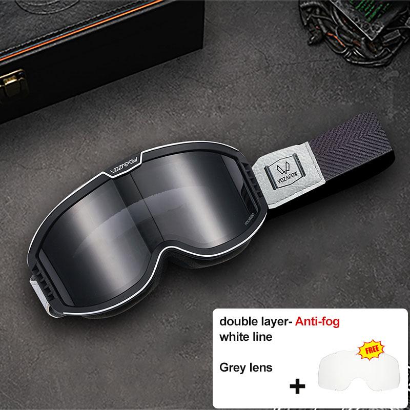 Motorcycle Goggles Photochromic 3 IN 1 Retro Cycling Sunglasses Anti-Fog Windproof Polarized Motocross Riding Glasses