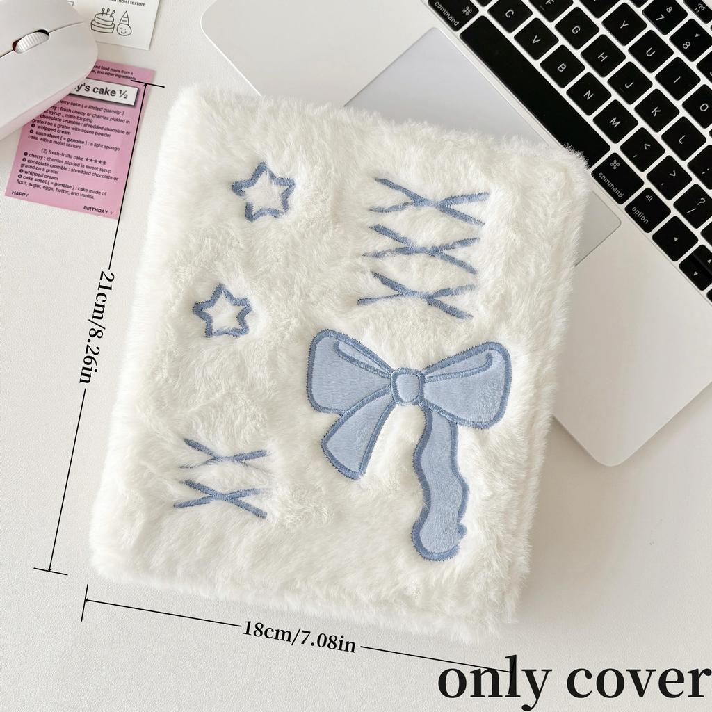 A6 Bow Plush Binder Pocards Holder Cute Girl Ins Idol Card Kpop Po Album Collect Loose-Leaf Card Storage Cover Stationery Quality