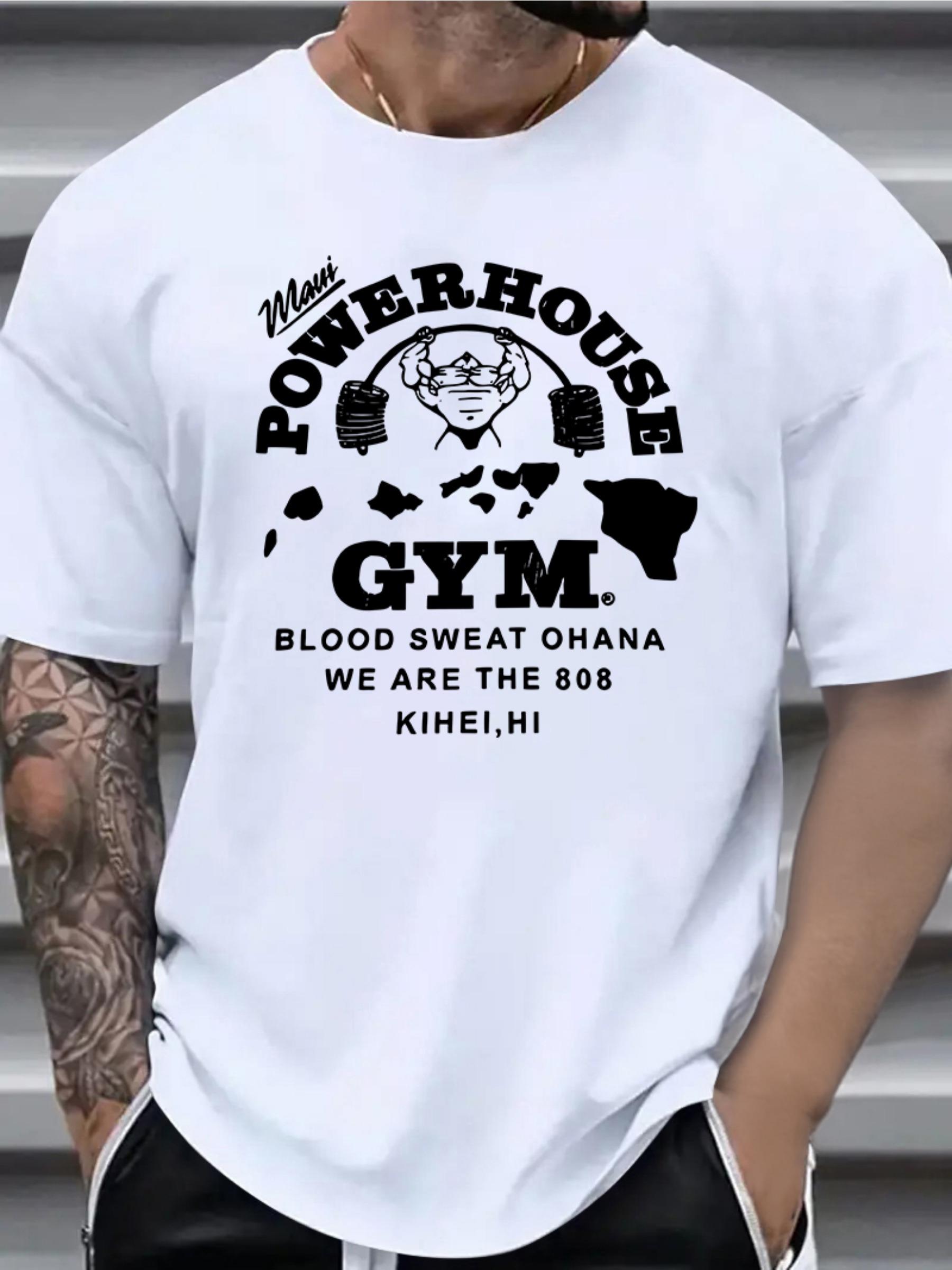 

Muscle Men Cotton TShirt Gym Maui Style White Fitness Graphic Tee Workout Activewear Casual Athleisure - Men s Summer Cotton ... S разноцветный