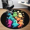 1pc Ghostly Colors Office Round Area Rug, Indoor Mat Suitable For Office, Under Office Chairs Bedroom Living Room Home Decor, Room Deco