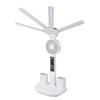 LED Desk Light with Fan Bright 4 Headed Touch Control Adjustable Foldable Table Lamp with Clock Date