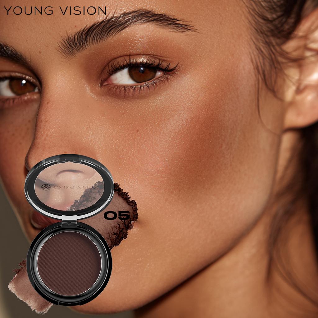 YOUNG VISION Matte Bronzer 5-in-1 Makeup Palette, Contour Powder Long-Lasting Oil Control, 6 Shades Waterproof & Sweat-Proof