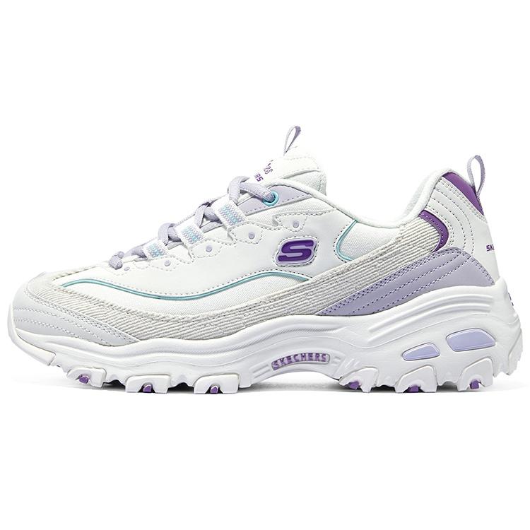 (WMNS) Skechers D lites 1.0 Sneakers White Purple Women s 896264-WLVB EU 36.5