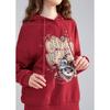 TonLion Women's Cartoon Pattern Hooded Sweatshirt