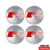 4Pc 56MM 60MM 65MM Car Wheel Center Cover Sticker Hub Cap Decal Decor For  Audi Sline A3 8P 8L 8V A4 B8 B6 B7 B9 A6 C6 C7 S5 A7
