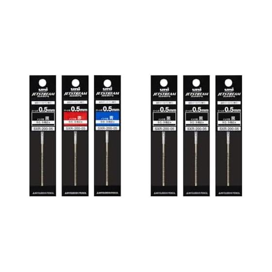 [Set purchase] Mitsubishi Pencil Ballpoint Pen Refill Jetstream Prime 0.5 Multicolor Multifunction 3 Colors SXR20005 + Rollerball Ballpoint Pen