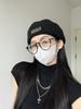 Vintage reverse forward hat Spice girl sweet cool newsboy beret women's big head circumference painter hat shows small face