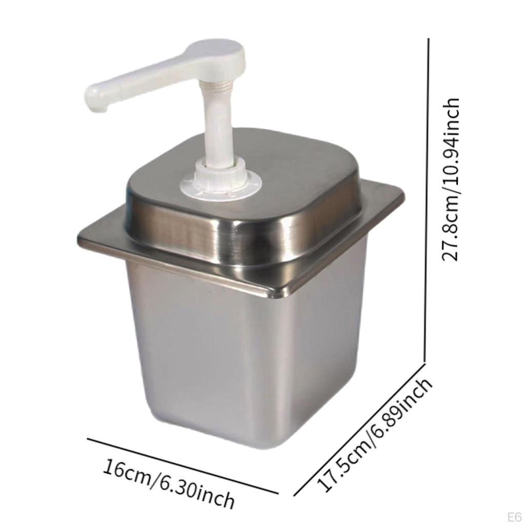 2.3L Sauce Dispenser Pump for Condiments, Manual Press Tool Kitchen And Bar