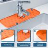 1 Stück Küchenarmatur-Spülbecken-Spritzschutz, Silikon-Wasserhahn-Wasserauffangmatte, Spülbecken-Abtropfpad hinter dem Wasserhahn, graue Gummi-Trocknungsmatte