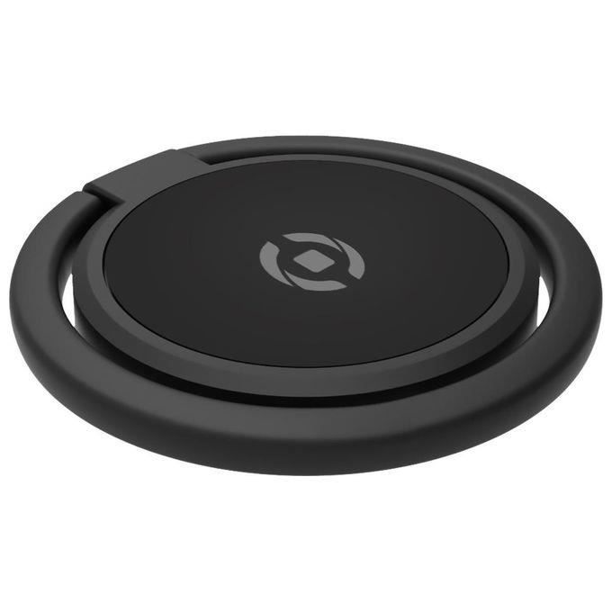 Support pour smartphone - celly - snapring - noir - plastique - 1 unité