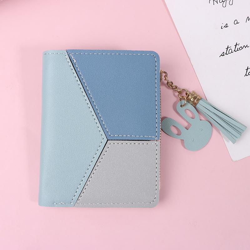 1Pc Geometric Women Cute Wallets Pocket Purse Card Holder Patchwork Wallet Lady Female  Short Coin Purse Money Bag
